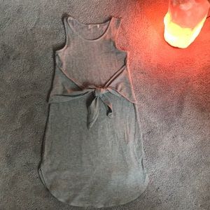 GREY COMFY TIE DRESS